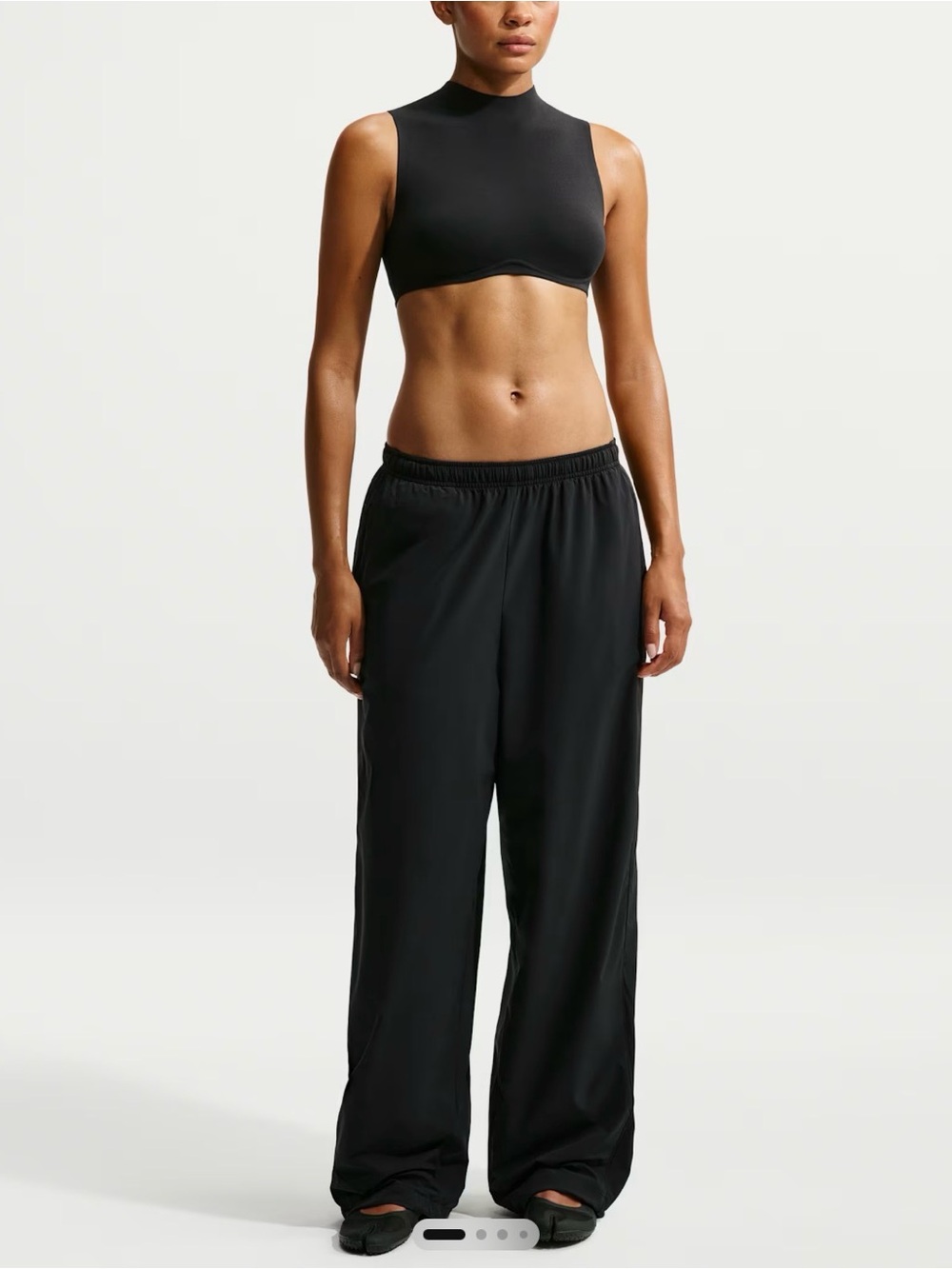 SKIMS NIKE NWT Woven Nylon Pants in OBSIDIAN SZ XXS